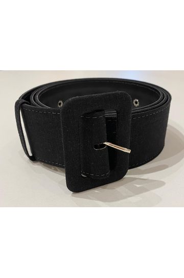 Cinto Forrado Linho Preto - Plus Size - DELPHINA