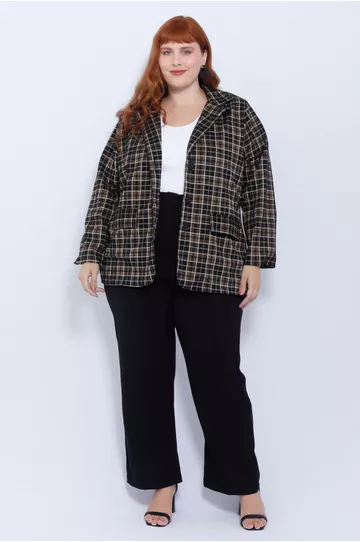 Blazer Xadrez - Plus Size - DELPHINA
