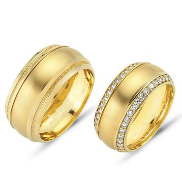 Aliança de Casamento com Diamantes 8 MM - Helder Joalheiros 