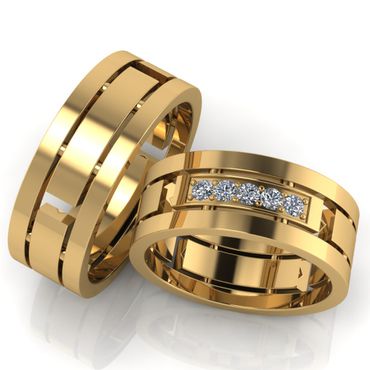 Aliança em Ouro Amarelo 18k - Helder Joalheiros 