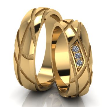 Aliança de Casamento com Diamantes - Helder Joalheiros 