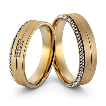 Par de Aliança em Ouro 18k Eternas Uniões - com Diamantes - Helder Joalheiros 