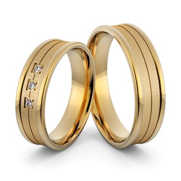 Aliança em Ouro 18k com Diamantes - Helder Joalheiros 