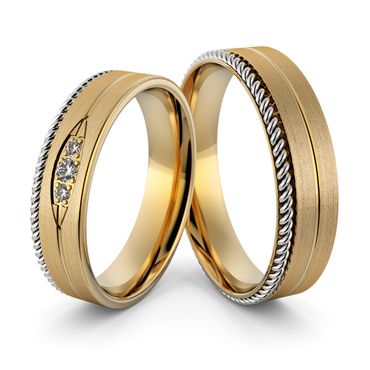 Aliança em Ouro 18k com Diamantes - Helder Joalheiros 