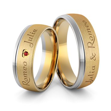Aliança em Ouro 18k personalizada com nomes - Helder Joalheiros 