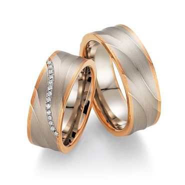 Aliança para Bodas Ondas da Eternidade - Ouro 18k - Feminina Cravejada com Diamantes - Helder Joalheiros 