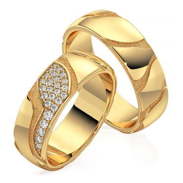 Aliança em Ouro 18k com Diamantes - Helder Joalheiros 