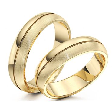 Aliança em Ouro 18k Fosca e Polida - Helder Joalheiros 