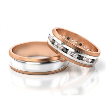 Alianças de Casamento com Diamantes Black - Helder Joalheiros 