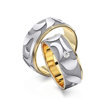 Aliança em Ouro 18k Bodas com Diamante - Helder Joalheiros 