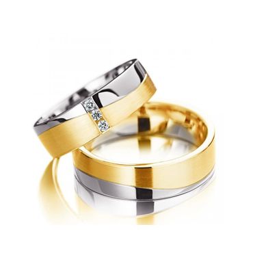 Aliança de Bodas com Diamantes - Helder Joalheiros 