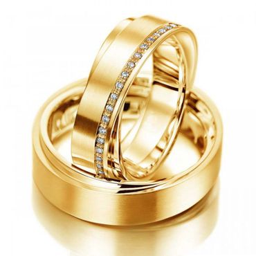 Aliança de Casamento com Diamantes - Helder Joalheiros 