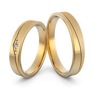 Aliança em Ouro 18k com Diamante - Helder Joalheiros 