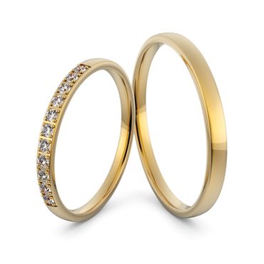 Aliança em Ouro 18k com Diamantes - Helder Joalheiros 