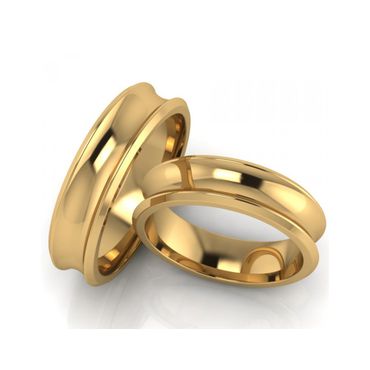 Aliança Concava - Ouro 18k 750 - Helder Joalheiros 