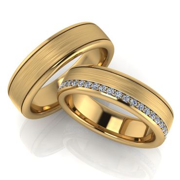 Aliança de Casamento com Diamantes - Helder Joalheiros 