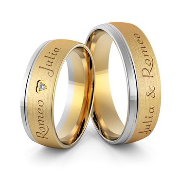 Aliança em Ouro 18k personalizada com nomes - Helder Joalheiros 
