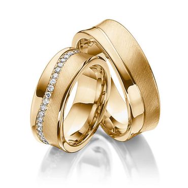 Aliança Côncava 44 Diamantes - Helder Joalheiros 
