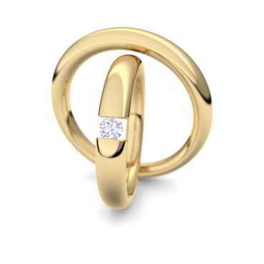 Aliança de Casamento com Diamantes de 10 Pontos - Helder Joalheiros 