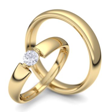 Aliança de Casamento com Diamantes - Helder Joalheiros 