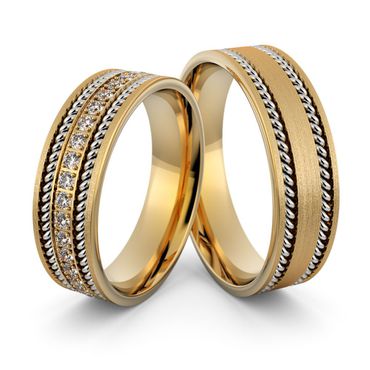  Alianças em Ouro 18k com Diamantes - Helder Joalheiros 
