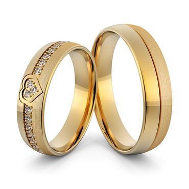 Aliança de Coração em Ouro 18k com Diamantes - Helder Joalheiros 