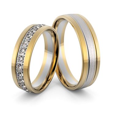 Aliança de Bodas com Brilhantes - Helder Joalheiros 