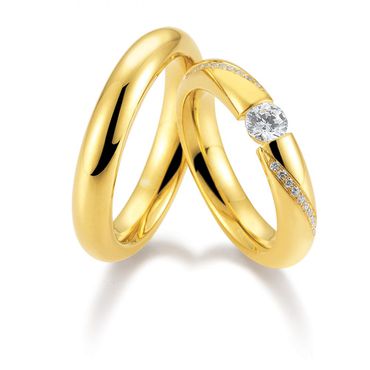 Aliança de Casamento com Brilhante Flutuante - Helder Joalheiros 