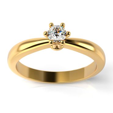 Solitário Ouro 18k Chuveiro com Diamante - Helder Joalheiros 