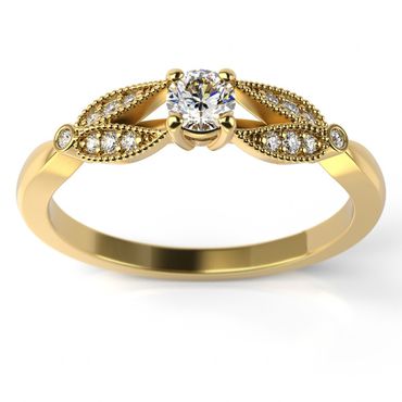 Solitário em Ouro 18k com Diamantes - Helder Joalheiros 
