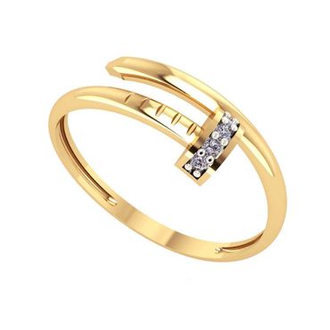 Anel em Ouro 18k Personalizado Prego Cravejado - Helder Joalheiros 