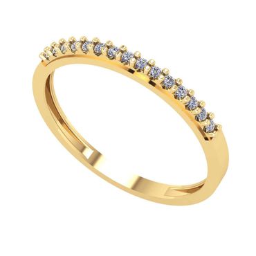 Meia Aliança em Ouro 18k personalizada e Cravejada - Helder Joalheiros 