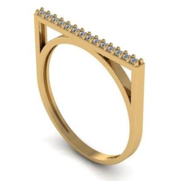 Anel em Ouro 18k Aro Quadrado - Helder Joalheiros 