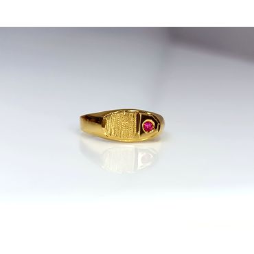 Anel Infantil em Ouro 18k Sinete - Helder Joalheiros 