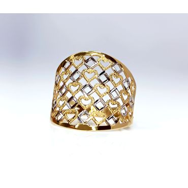 Anel em Ouro 18k Vazado Tricolor - Helder Joalheiros 
