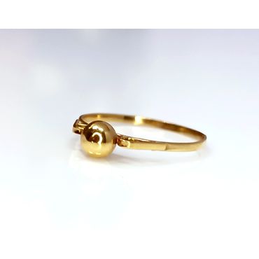 Anel em Ouro 18k Bolinha Infantil - Helder Joalheiros 
