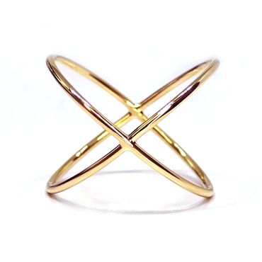 Anel em Ouro 18k Modelo X personalizado - Helder Joalheiros 