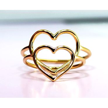 Conjunto de Anéis Mãe e Filha Coração Fio personalizado em Ouro 18k - Helder Joalheiros 