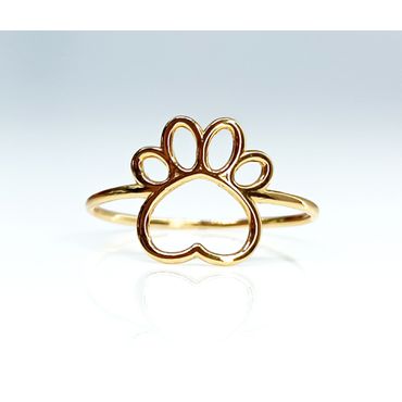 Anel em Ouro 18k Patinha de Pet Delicada - Helder Joalheiros 