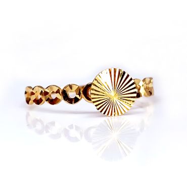 Anel em Ouro 18k Personalizado Redondo e Desenhado com Formas Geométricas - Helder Joalheiros 