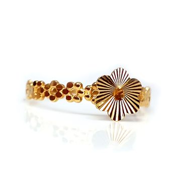 Anel em Ouro 18k Flor com Formatos Geométricos Personalizados - Helder Joalheiros 