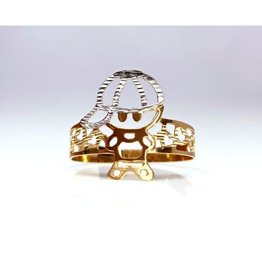 Anel em Ouro 18k Personalizado Menino Desenhado e Diamantado - Helder Joalheiros 