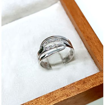 Anel em Ouro Branco 18k com Diamantes - Helder Joalheiros 