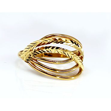 Anel em Ouro 18k Trabalhado e Transpassado - Helder Joalheiros 