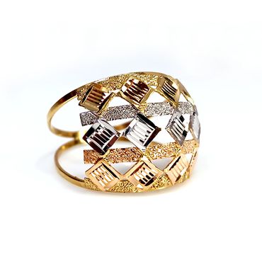 Anel em Ouro 18k Triângulos Diamantados - Helder Joalheiros 