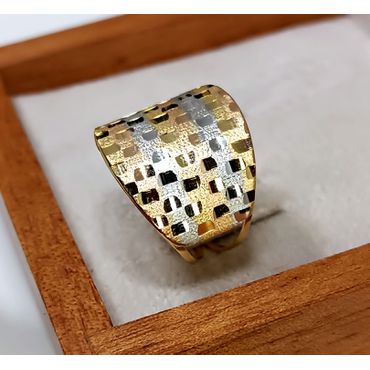 Anel em Ouro 18k Tricolor Diamantado - Helder Joalheiros 