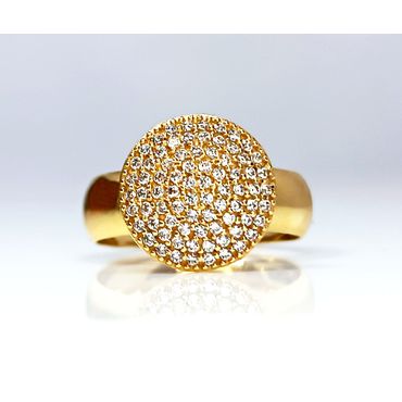 Anel em Ouro 18k Chuveiro Cravejado - Helder Joalheiros 