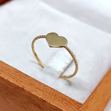 Anel em Ouro 18k Coração - Helder Joalheiros 