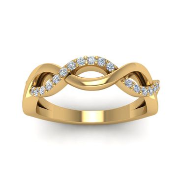 Anel Trançado com Diamantes em Ouro 18k - Helder Joalheiros 