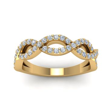Anel em Ouro 18k Trançado com Diamantes - Helder Joalheiros 